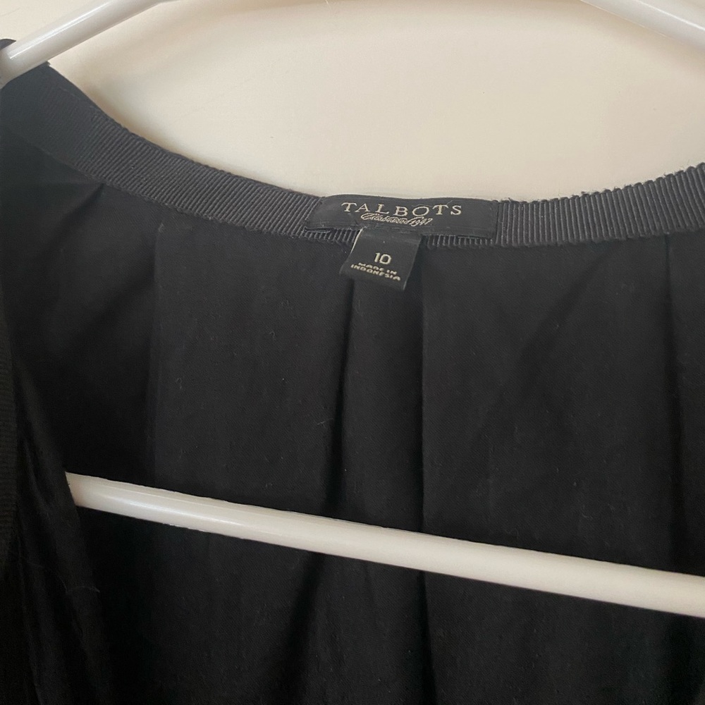 Talbots Black Ruffle Blouse Top - Picture 4 of 9